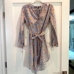 Like New! J. Crew Tie-waist tunic beach dress in Afternoon Floral 🏖️